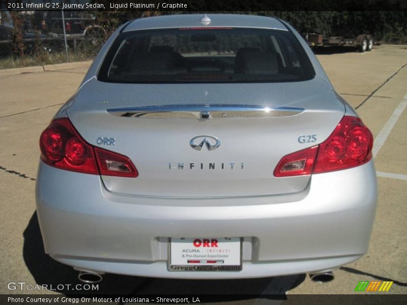 Liquid Platinum / Graphite 2011 Infiniti G 25 Journey Sedan
