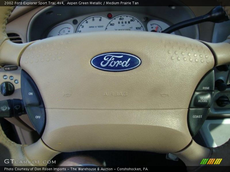Aspen Green Metallic / Medium Prairie Tan 2002 Ford Explorer Sport Trac 4x4