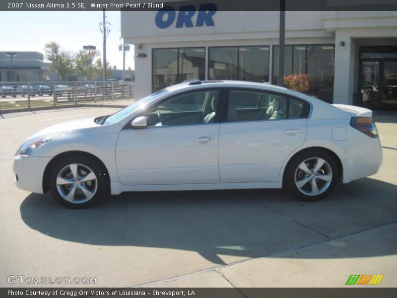 Winter Frost Pearl / Blond 2007 Nissan Altima 3.5 SE