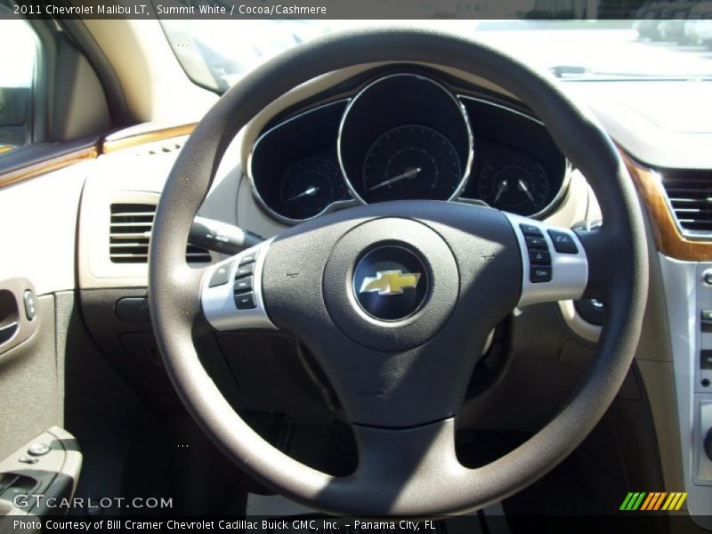 Summit White / Cocoa/Cashmere 2011 Chevrolet Malibu LT