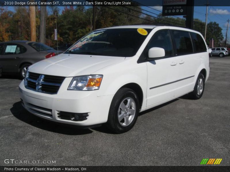 Stone White / Dark Slate Gray/Light Shale 2010 Dodge Grand Caravan SXT