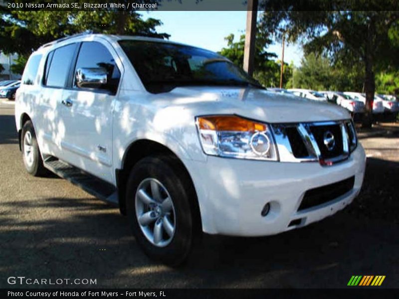 Blizzard White / Charcoal 2010 Nissan Armada SE