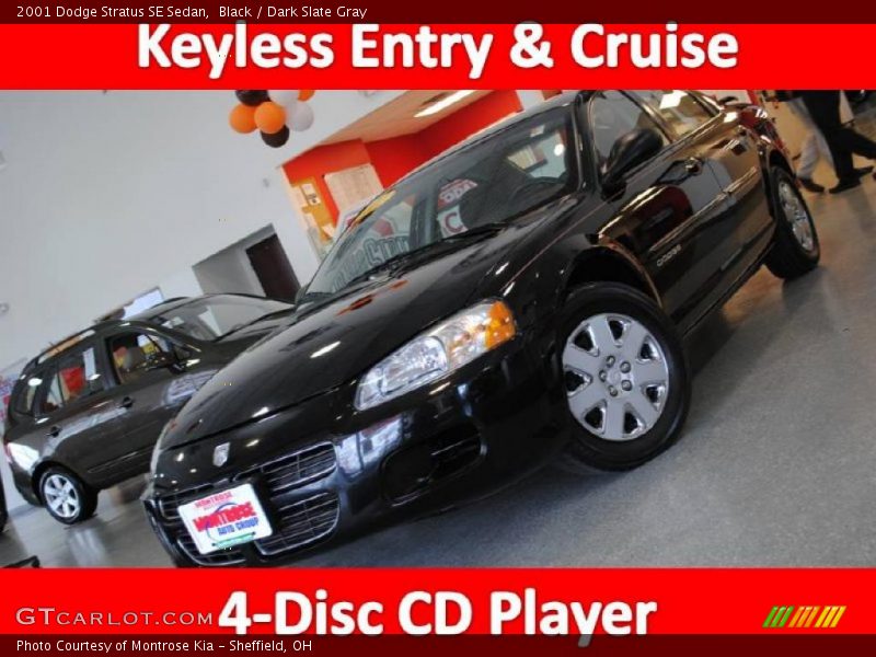 Black / Dark Slate Gray 2001 Dodge Stratus SE Sedan