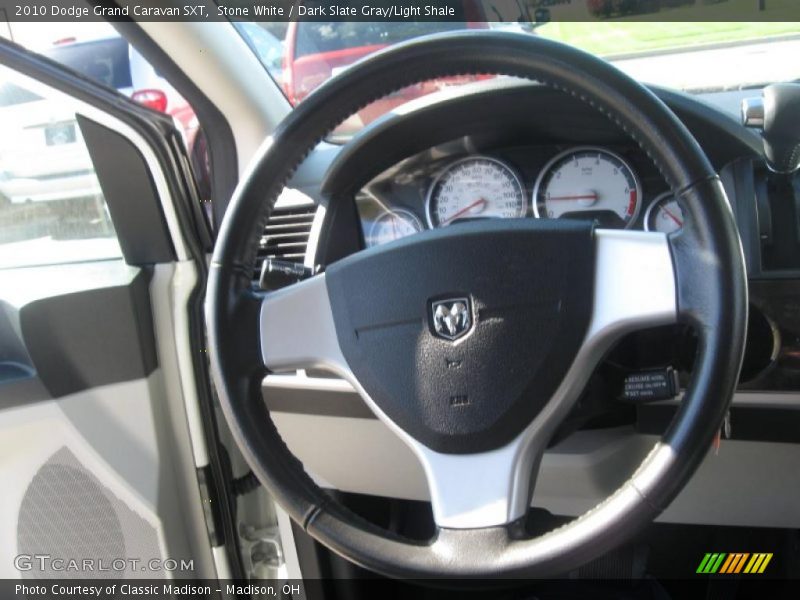 Stone White / Dark Slate Gray/Light Shale 2010 Dodge Grand Caravan SXT