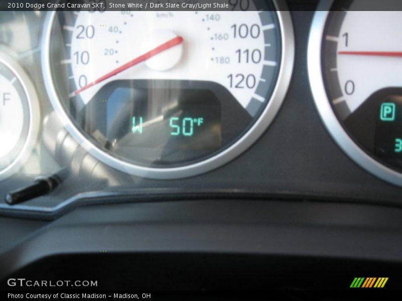 Stone White / Dark Slate Gray/Light Shale 2010 Dodge Grand Caravan SXT