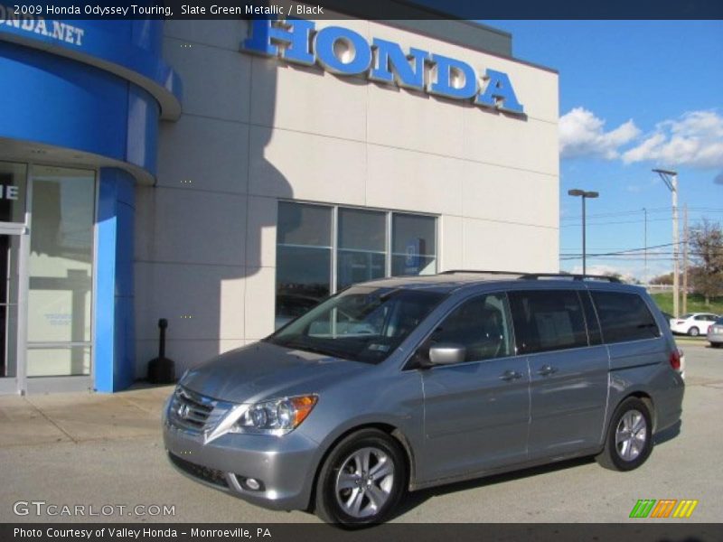 Slate Green Metallic / Black 2009 Honda Odyssey Touring