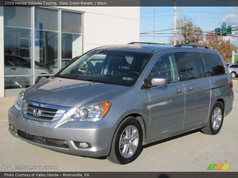 Slate Green Metallic / Black 2009 Honda Odyssey Touring