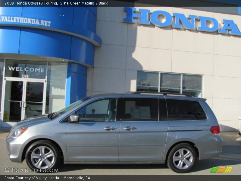Slate Green Metallic / Black 2009 Honda Odyssey Touring
