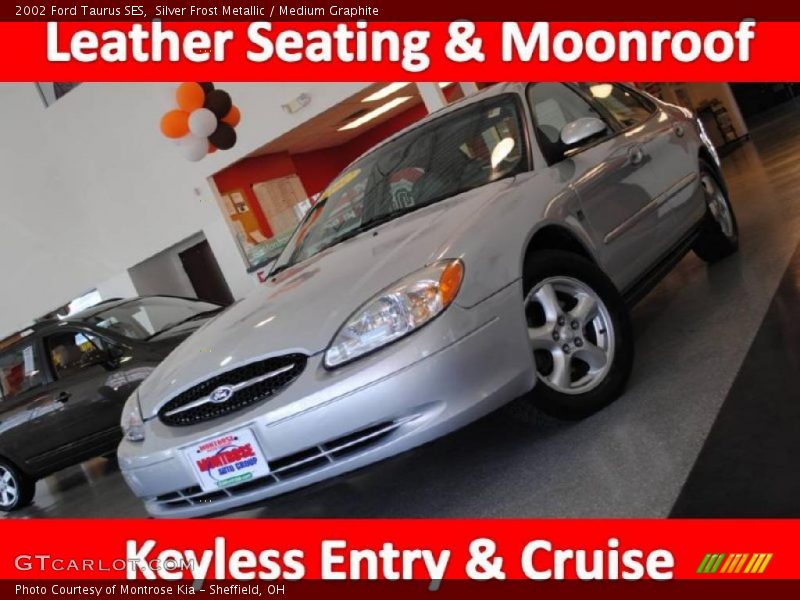 Silver Frost Metallic / Medium Graphite 2002 Ford Taurus SES