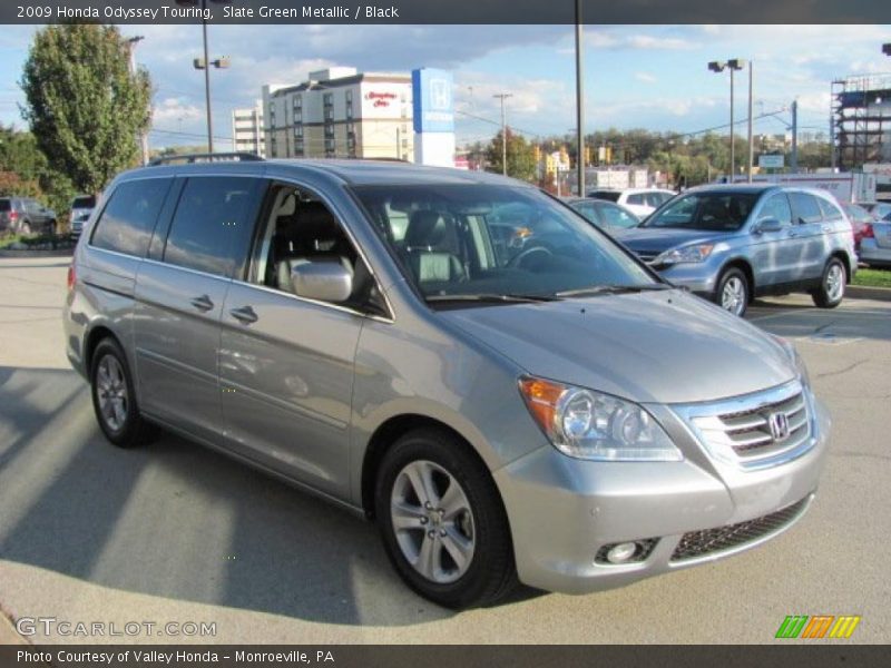 Slate Green Metallic / Black 2009 Honda Odyssey Touring