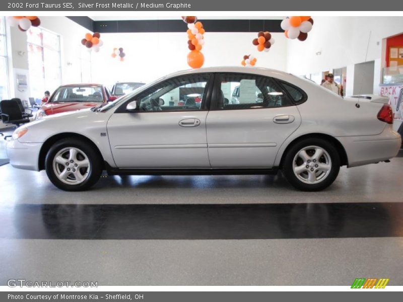 Silver Frost Metallic / Medium Graphite 2002 Ford Taurus SES