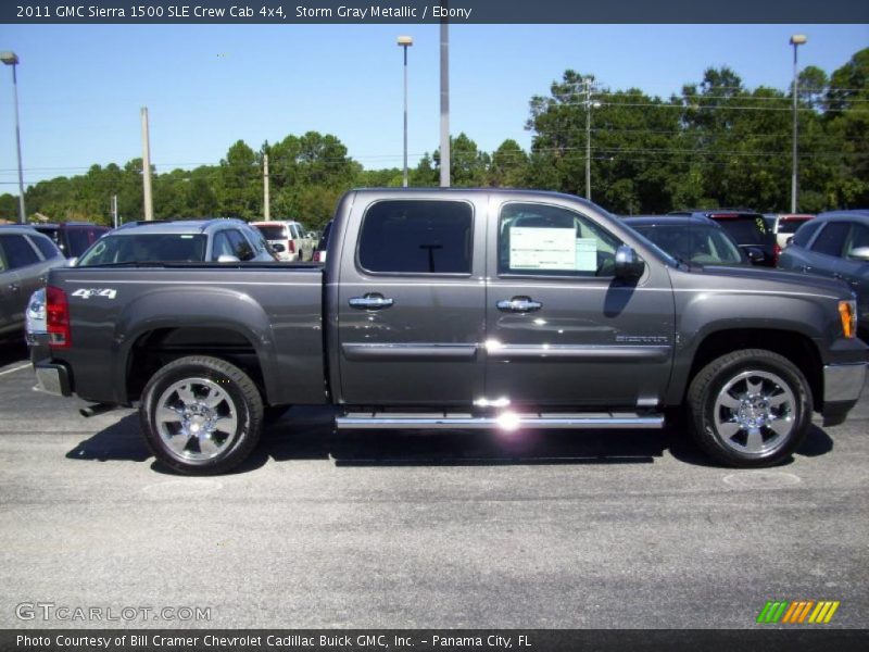 Storm Gray Metallic / Ebony 2011 GMC Sierra 1500 SLE Crew Cab 4x4