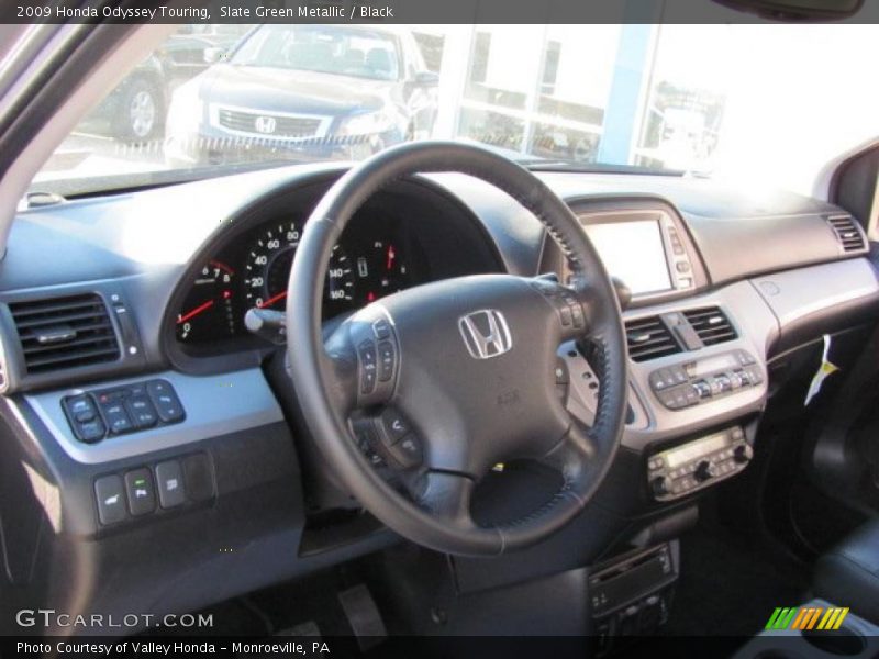 Slate Green Metallic / Black 2009 Honda Odyssey Touring