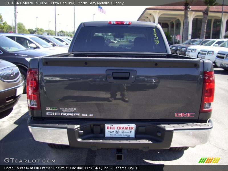 Storm Gray Metallic / Ebony 2011 GMC Sierra 1500 SLE Crew Cab 4x4