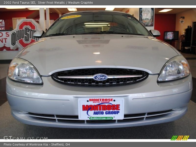 Silver Frost Metallic / Medium Graphite 2002 Ford Taurus SES