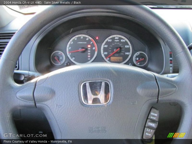 Satin Silver Metallic / Black 2004 Honda CR-V LX 4WD
