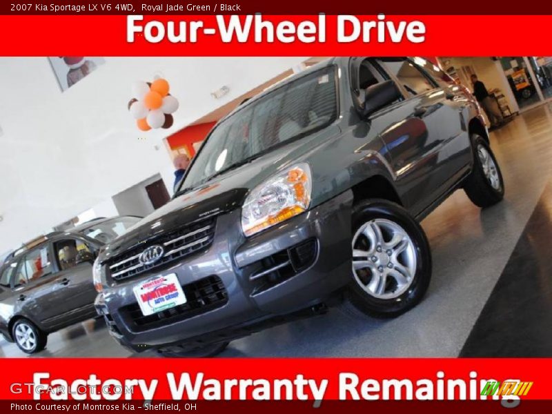 Royal Jade Green / Black 2007 Kia Sportage LX V6 4WD