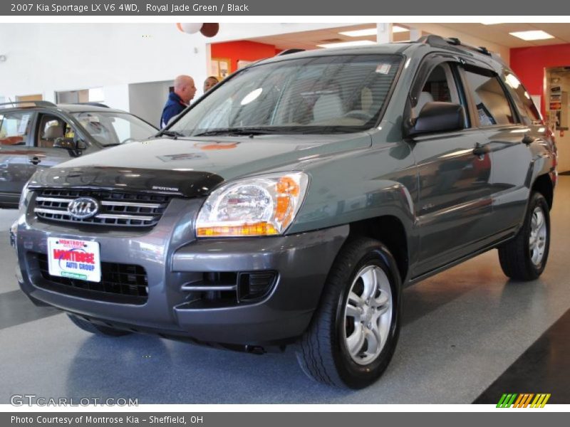 Royal Jade Green / Black 2007 Kia Sportage LX V6 4WD