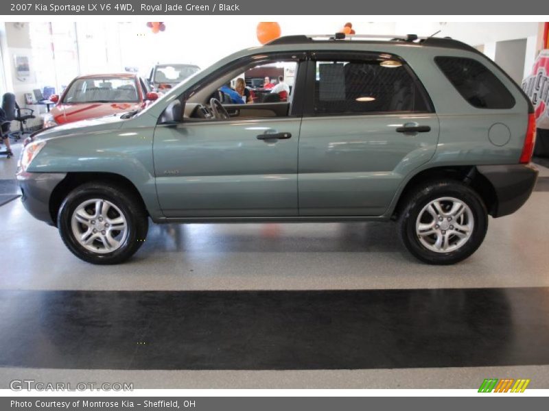 Royal Jade Green / Black 2007 Kia Sportage LX V6 4WD