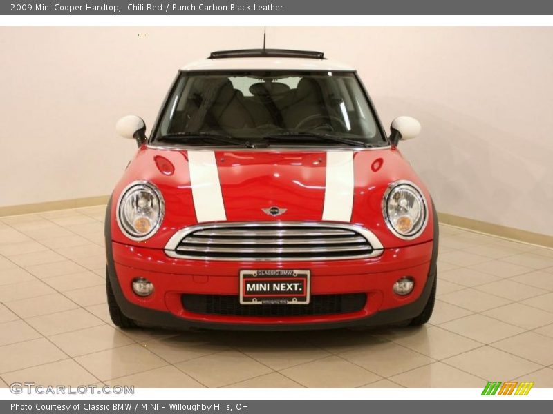 Chili Red / Punch Carbon Black Leather 2009 Mini Cooper Hardtop