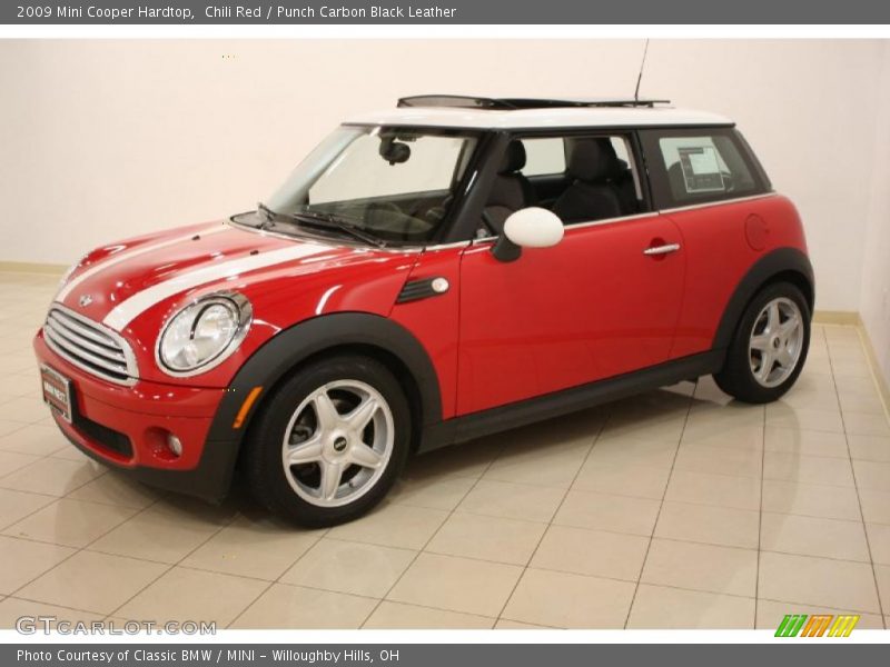 Chili Red / Punch Carbon Black Leather 2009 Mini Cooper Hardtop