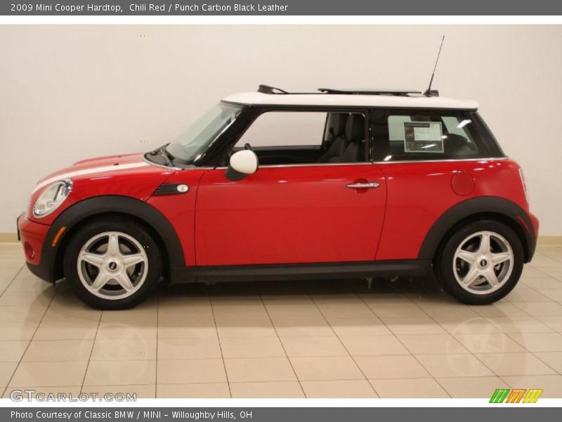 Chili Red / Punch Carbon Black Leather 2009 Mini Cooper Hardtop