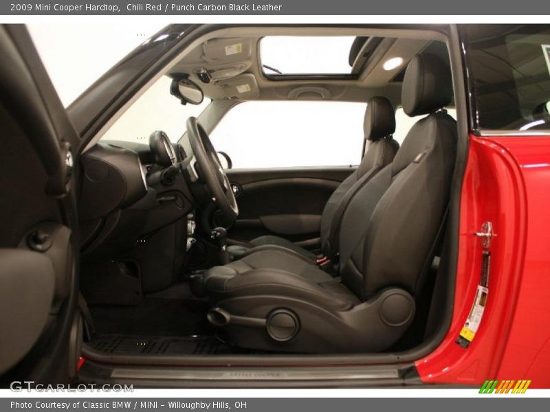 Chili Red / Punch Carbon Black Leather 2009 Mini Cooper Hardtop