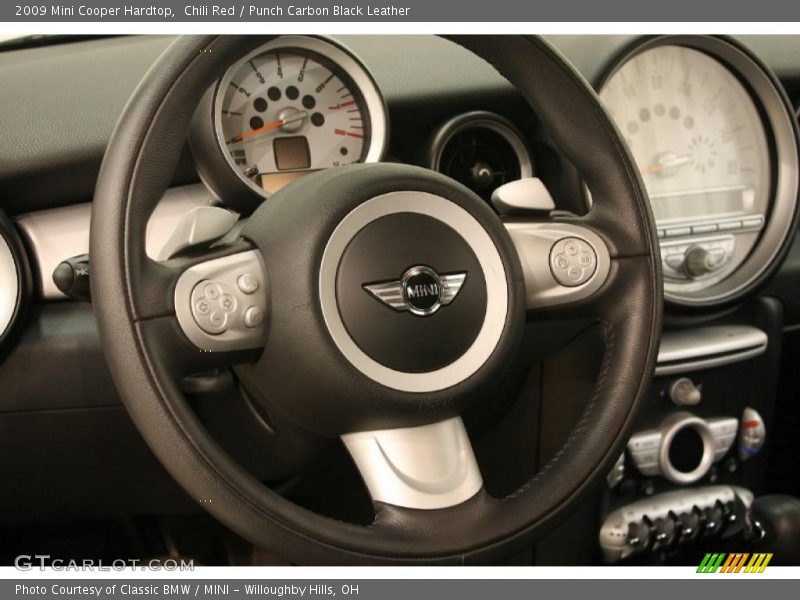 Chili Red / Punch Carbon Black Leather 2009 Mini Cooper Hardtop
