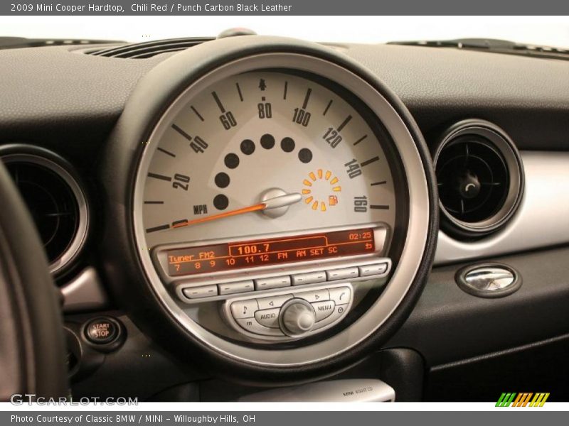 Chili Red / Punch Carbon Black Leather 2009 Mini Cooper Hardtop