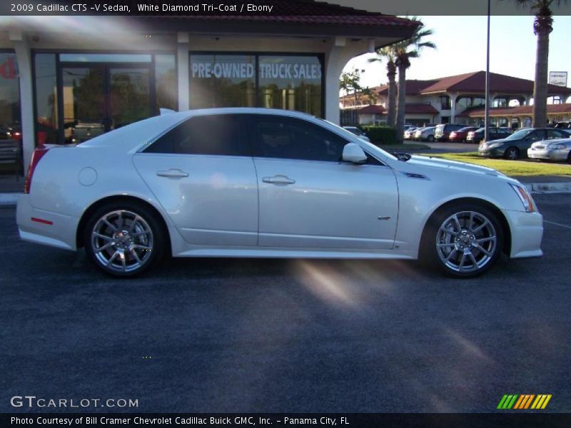 White Diamond Tri-Coat / Ebony 2009 Cadillac CTS -V Sedan