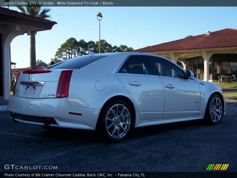 White Diamond Tri-Coat / Ebony 2009 Cadillac CTS -V Sedan