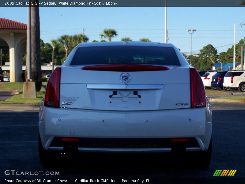 White Diamond Tri-Coat / Ebony 2009 Cadillac CTS -V Sedan