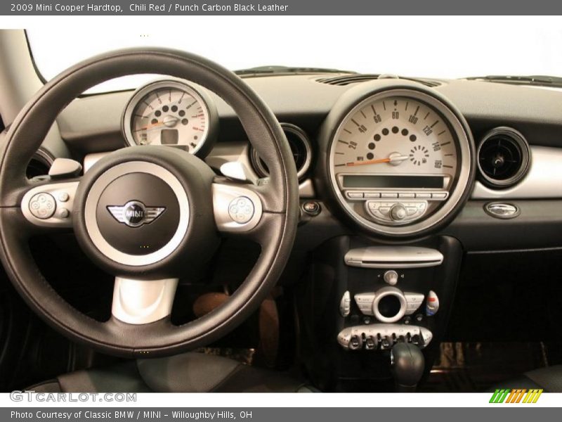 Chili Red / Punch Carbon Black Leather 2009 Mini Cooper Hardtop