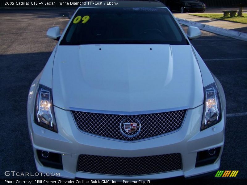 White Diamond Tri-Coat / Ebony 2009 Cadillac CTS -V Sedan