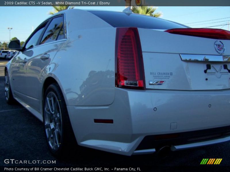 White Diamond Tri-Coat / Ebony 2009 Cadillac CTS -V Sedan
