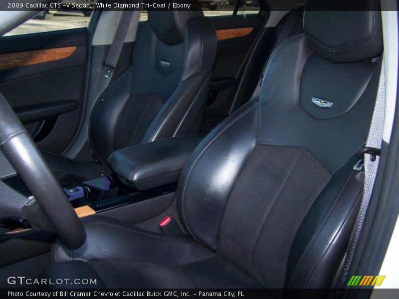 White Diamond Tri-Coat / Ebony 2009 Cadillac CTS -V Sedan
