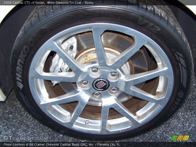 White Diamond Tri-Coat / Ebony 2009 Cadillac CTS -V Sedan