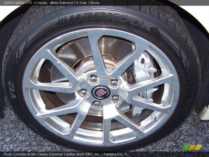 White Diamond Tri-Coat / Ebony 2009 Cadillac CTS -V Sedan