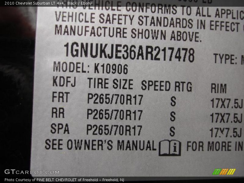 Black / Ebony 2010 Chevrolet Suburban LT 4x4