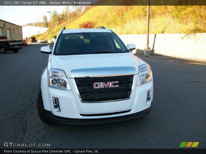 Olympic White / Brownstone 2011 GMC Terrain SLT AWD