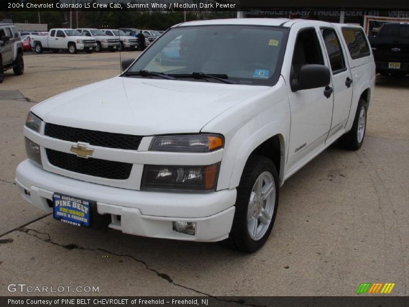 Summit White / Medium Dark Pewter 2004 Chevrolet Colorado LS Crew Cab