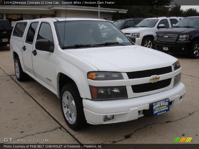 Summit White / Medium Dark Pewter 2004 Chevrolet Colorado LS Crew Cab