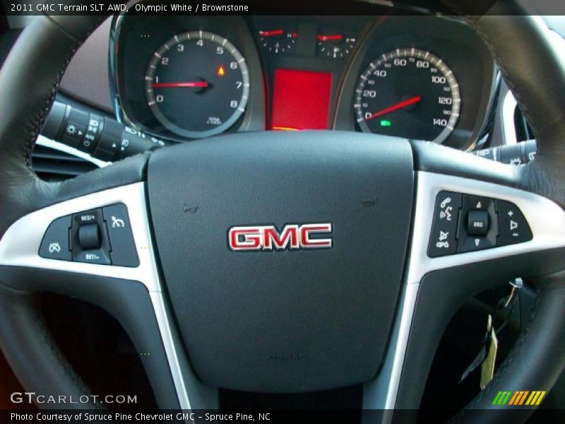 Olympic White / Brownstone 2011 GMC Terrain SLT AWD