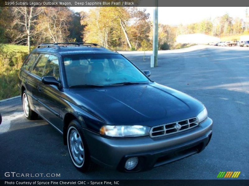 Deep Sapphire Blue Pearl / Black 1996 Subaru Legacy Outback Wagon