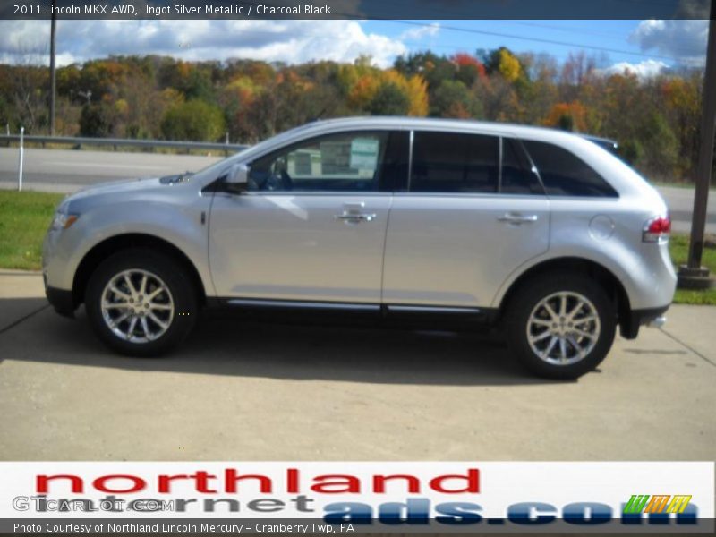 Ingot Silver Metallic / Charcoal Black 2011 Lincoln MKX AWD