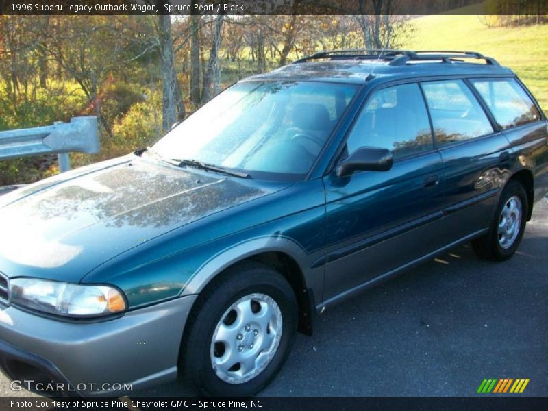 Spruce Pearl / Black 1996 Subaru Legacy Outback Wagon