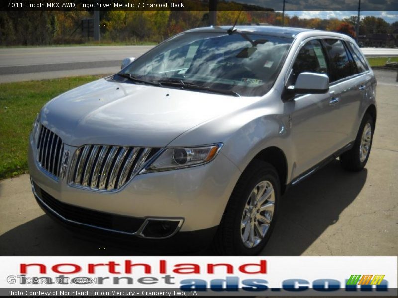 Ingot Silver Metallic / Charcoal Black 2011 Lincoln MKX AWD