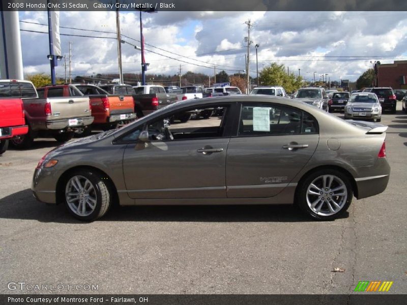 Galaxy Gray Metallic / Black 2008 Honda Civic Si Sedan