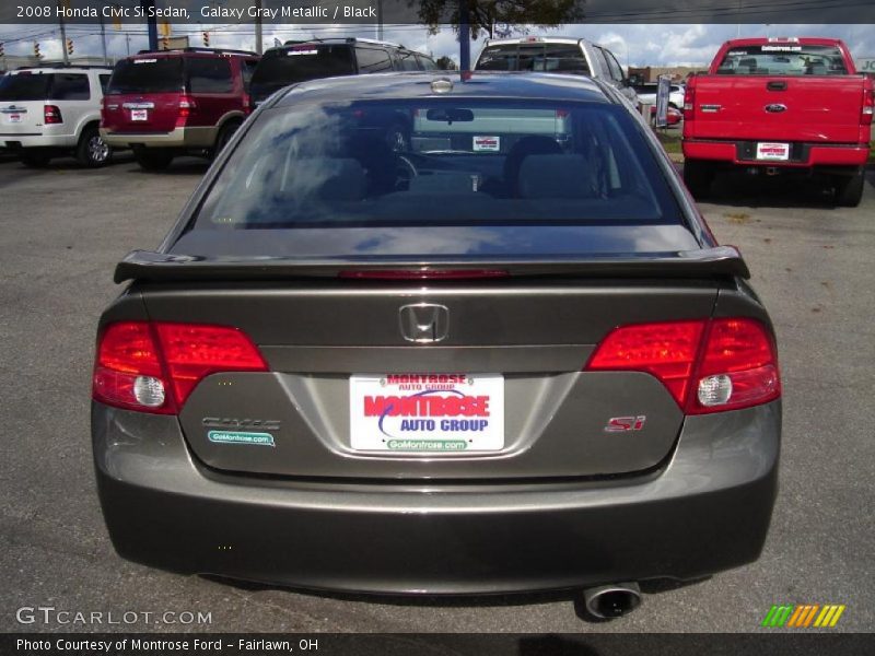 Galaxy Gray Metallic / Black 2008 Honda Civic Si Sedan