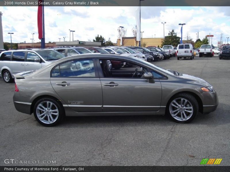 Galaxy Gray Metallic / Black 2008 Honda Civic Si Sedan